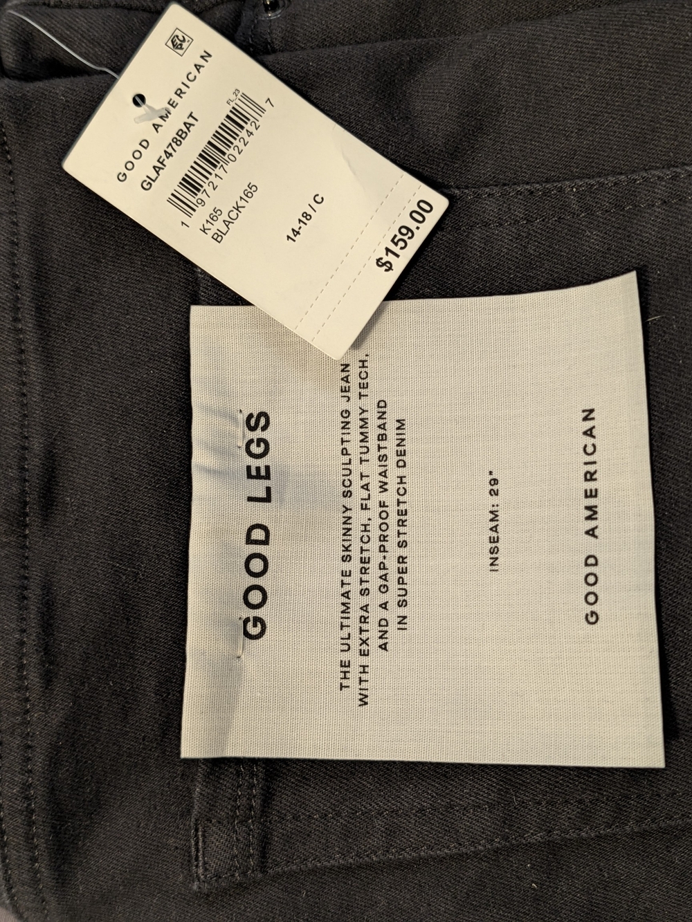 Good American Black Skinny Good Legs Sculpting Jeans